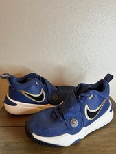 Nike Team Hustle D 11 Shoes 4.5 Years Youth Kids Preowned Blue Gold