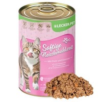24 X 400 G Leo's Saftige Fleischmahlzeit Mit Pute &GemüSe Nassfutter Lecker.Pet®