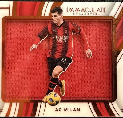 Christian Pulisic 2023-24 Panini Immaculate Clearly Patch /99 AC Milan