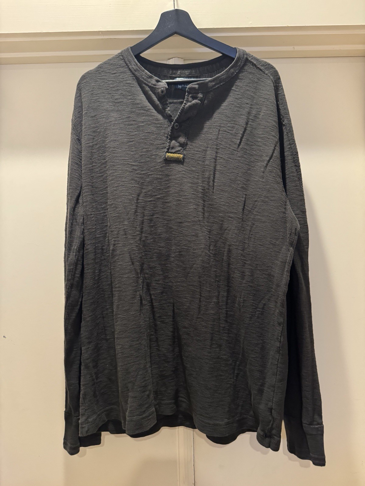 VTG Polo Ralph Lauren Shirt Size 2XL Long Sleeve Henley Gray Kanye