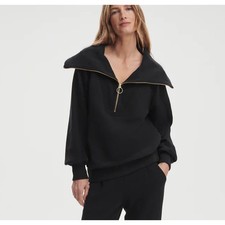 Varley Vine Half Zip Black Pullover Athleisure Quarter Zip Size XS
