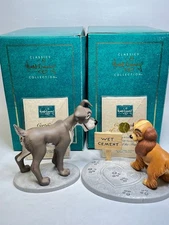 WDCC Walt Disney Classics Collection Lady And The Tramp w Boxes COA NIB