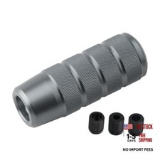 Osilly 3.74 Inch Aluminum Shift Knob with 3 Threaded Adapters Gray