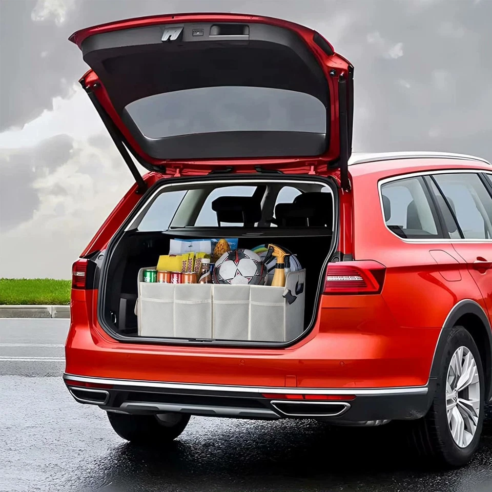 汽车后备箱收纳 55L 大容量汽车收纳盒和存储适用于 SUV 卡车 — 第 3/4 张图片