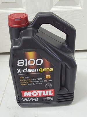 Motul 109762 8100 X-Clean Gen2 5W-40 5L Can Synthetic Motor Oil