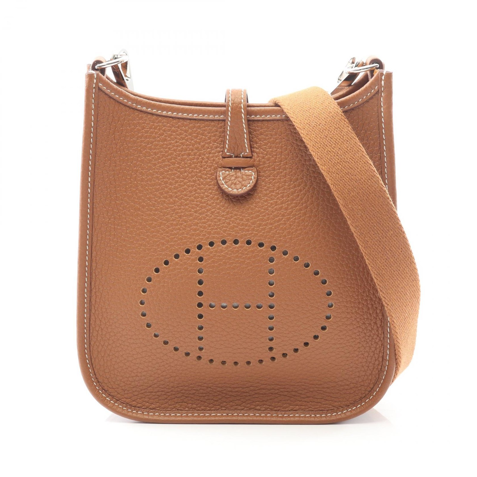 HERMES Evelyne TPM Amazon Shoulder crossbody Bag B Taurillon Clemence Gold SHW