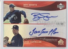 2005 Reflections Dual Signature Red 17/99 Ben Sheets Jose Capellan Auto 0v1