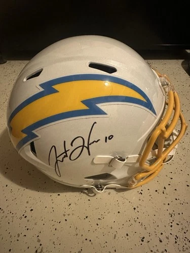 Justin Herbert Los Angeles Chargers Signed REP Helmet NFL Fanatics Authenticated