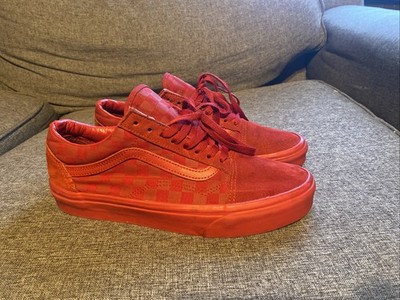 Vans. Off The Wall.  Red Checkered.  Mens Size 8.  Women 9.5