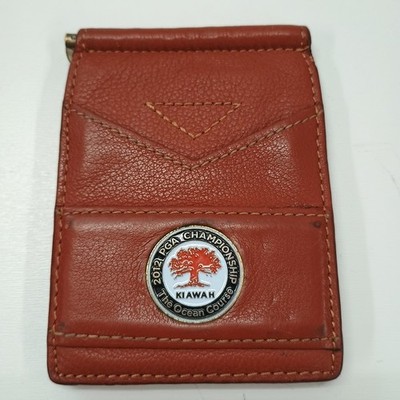 Ahead Leathers PGA Championship 2012 Money Clip Wallet Brown Kiawah Ocean Course
