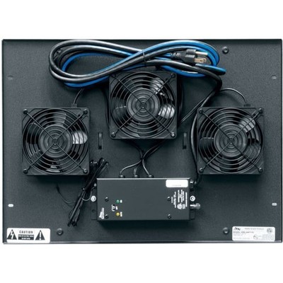 Middle Atlantic ERK4QFTFC Fan Top with 3, 4.5  Fans for ERK or SCRK Racks Black