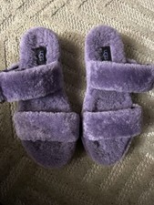 UGG Fuzz Yeah Slipper Slide Sandals in Violet Bloom Size 8