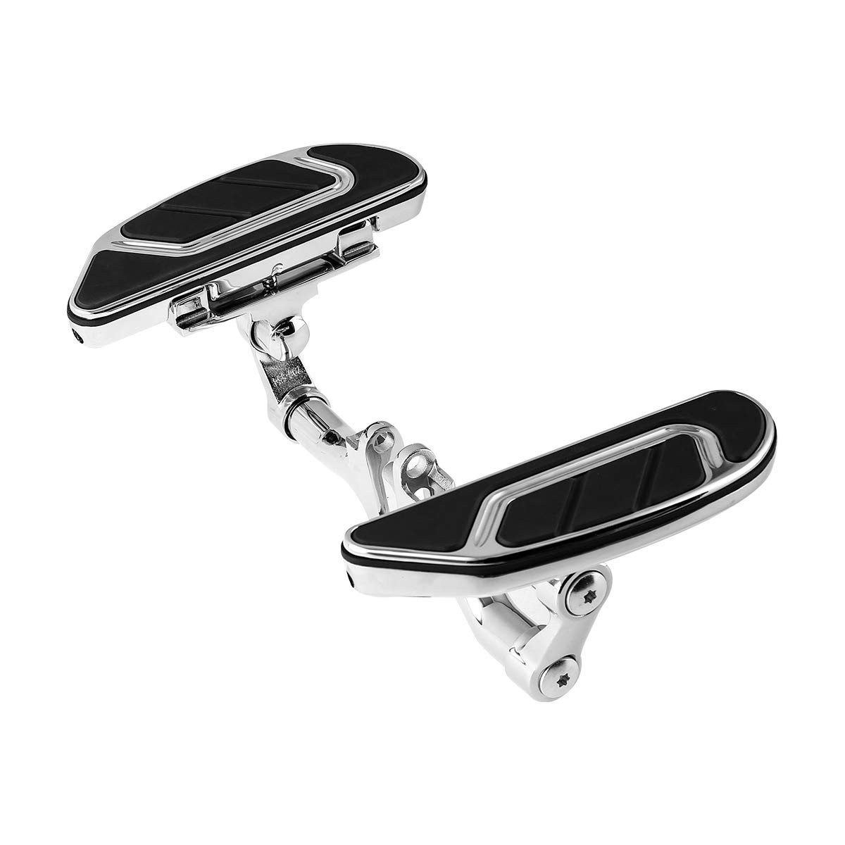 Chrome Rear Passenger Floorboards Airflow Style for Harley Touring 1993 Later