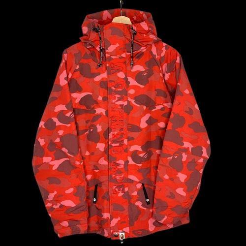 A BATHING APE (BAPE) BAPE A Bathing Ape Giacca snowboard mimetica colore OG 2006 (rosso) M japan vintage