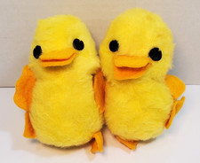 VTG 70  s Dakin Dardenelle Pillow Pets Stuffed Duck Plush Toy Nut Shells Set of 2