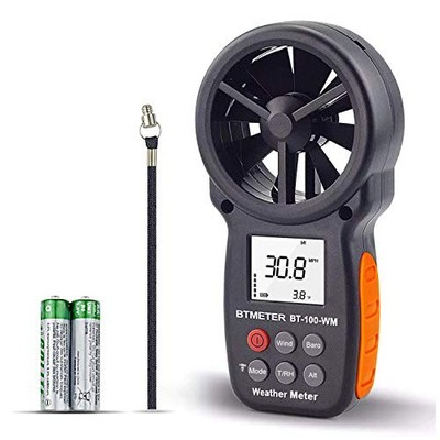 BTMETER Digitales Anemometer Barometer Handgerät, für Windgeschwindigkeit Temperatur Wind