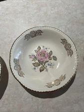 Homer Laughlin, Queen Esther, 4 Dessert Bowls, Pink Rose