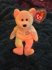 1999 B.b Birthday Bear Rainbow B-day Ty Beanie Baby Retired MWMT 10th Gen