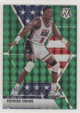2019-20 Panini Mosaic USA Basketball Green Prizm Patrick Ewing #253 HOF 00q8