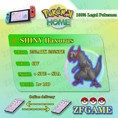  6IV SHINY Haxorus + EVS  POKEMON HOME Champions Online delivery 