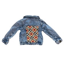 Little Lass Girls SZ 2T Light Denim Embroidered Floral Jean Jacket - EUC