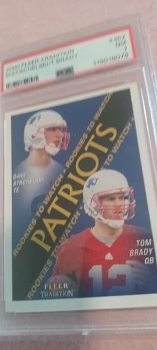 2000 fleer tradition tom brady #352 Psa7 rookie rc nm