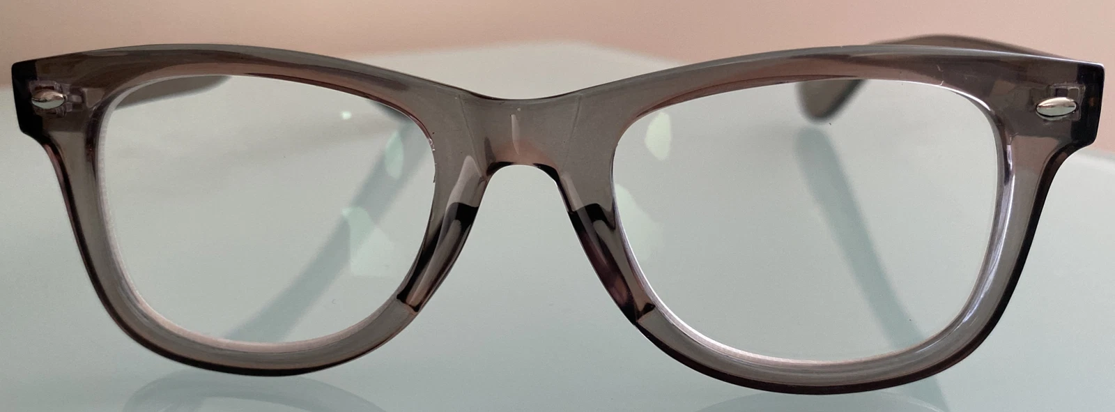 Contemporary Trend Wayfarer Reading Glasses by Icon  3 Pair  Translucent Gray