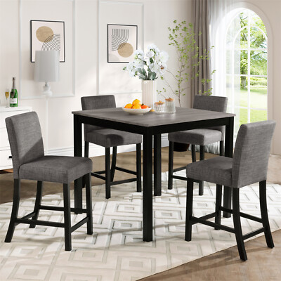 Piece Dining Table Set Wooden Dining Table with Upholstered