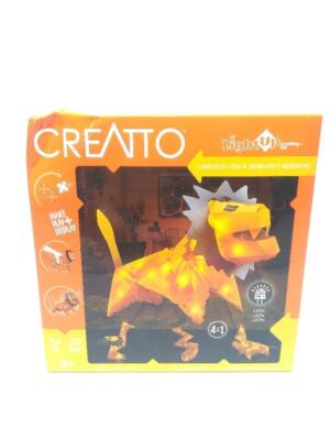 Creatto Luminous Lion & Serengeti Sidekicks Light-Up 3D Puzzle Kit - DAMAGED BOX