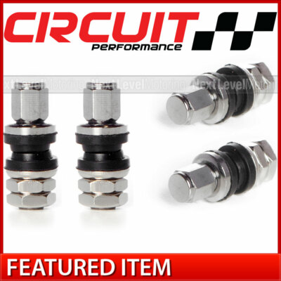 Circuit Performance VS33 Shorty Chrome Bolt-In Valve Stems Fits Infiniti G35 Q50