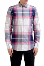 Dolce & Gabbana "Gold" Men's Plaid Dress Shirt Size 15.75 16 16.5 17 17.5