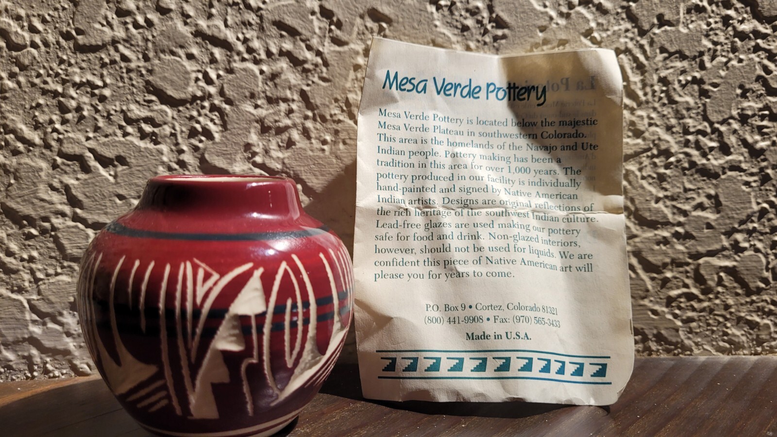 Vintage Navajo Mesa Verde 3" Mini Hand-Painted Native American Vase Pot Signed