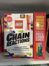 New LEGO Chain Reactions: Design & Build Amazing Moving Machines includes Legos