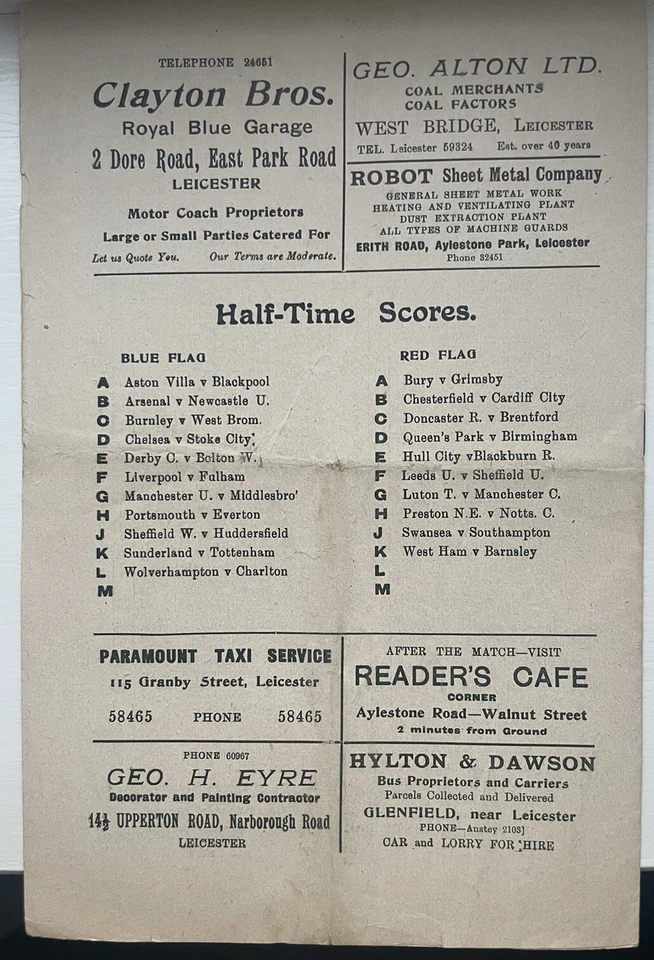 Leicester City v Coventry City 3rd February 1951 - Image 4 of 4