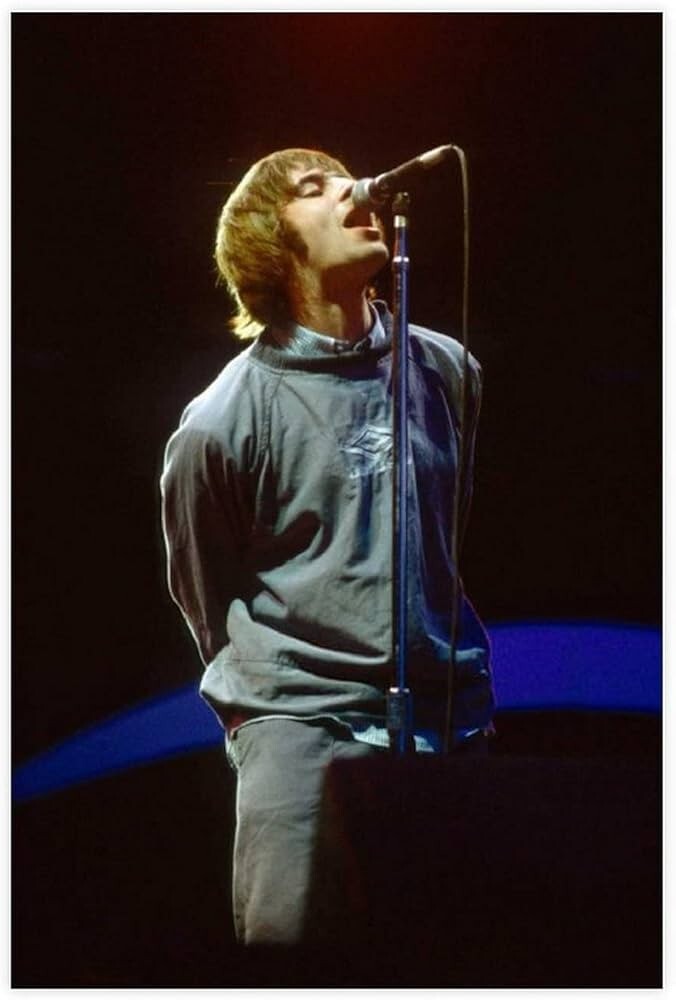 Pretty Green X Umbro Blue Grey Jumper Sweatshirt Oasis Liam