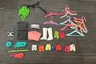 Vintage Barbie Accessory Lot Shoes Camera Purses Hangers