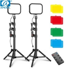 APEXEL 2PCS LED Lighting Kit 4''Color Filter 3300K-5600K with Adjustable Tripod