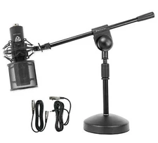 Rockville RCM PRO Studio/Recording Podcast Condenser Microphone+Desk Stand/Boom