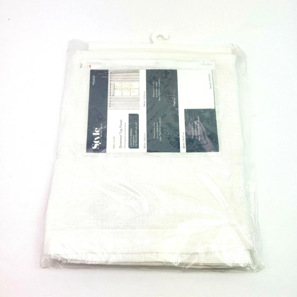 Style Selections White Delmar Grommet Top Panel 953939 - Изображение 2 из 3