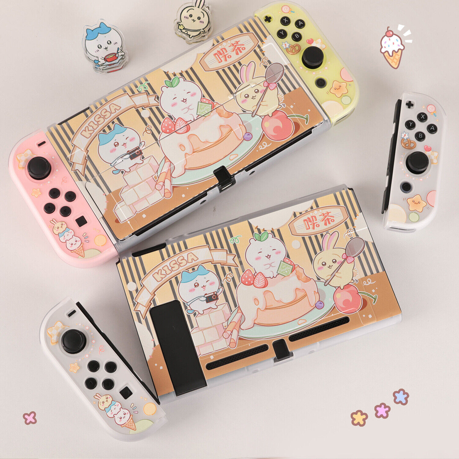 Nintendo Switch OLED Case Cover Chiikawa Cute Accessories For Joycon Controller