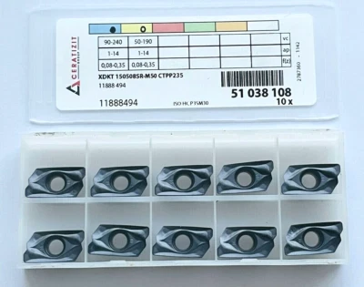 CERATIZIT Milling Inserts XDKT150508SR-M50 CTPP235 WNT ORIGINAL NEW 10 pcs.