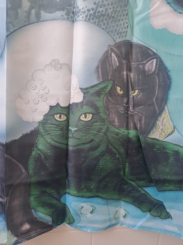 Katzenwäsche Kunstdruck ODER Duschvorhang shower curtain von SARA HORWATH - Bild 7 von 16