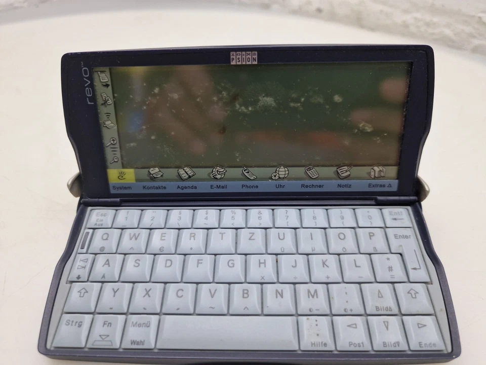 Psion Revo PDA Palmtop Computer QWERTZ Tastatur EPOC OS Vintage Defekt - Bild 2 von 4