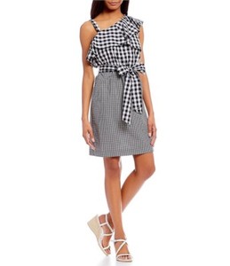 calvin klein black and white gingham dress