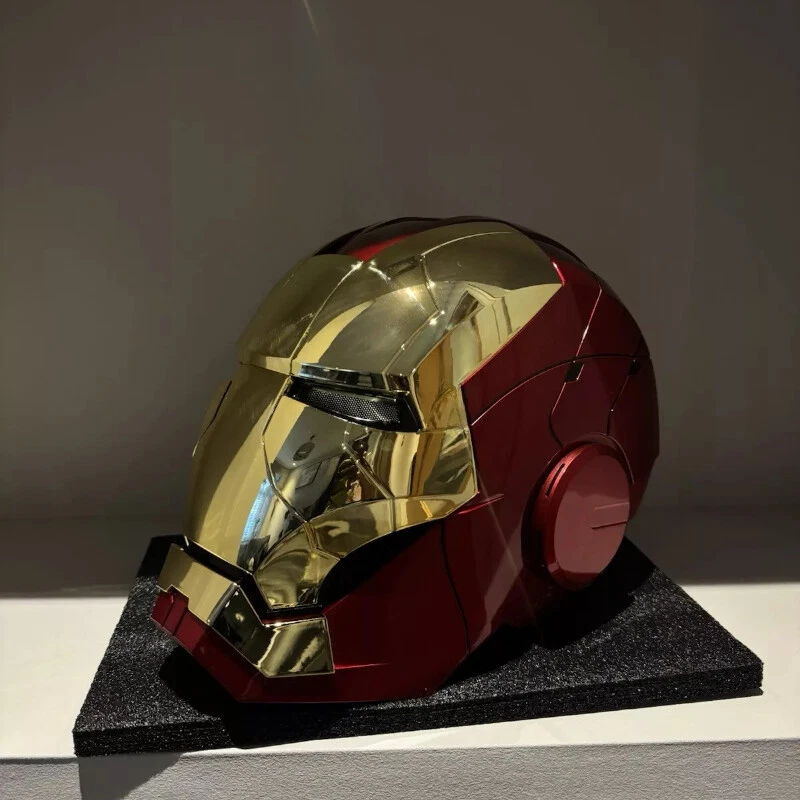 Casco portátil con control de voz deformable Jarvis 1:1 Iron Man MK5 galvanizado Foto 2 de 4