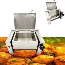 220V Kitchen Tilting Large Electric Frying Pan Sand Pot Combination Furnace