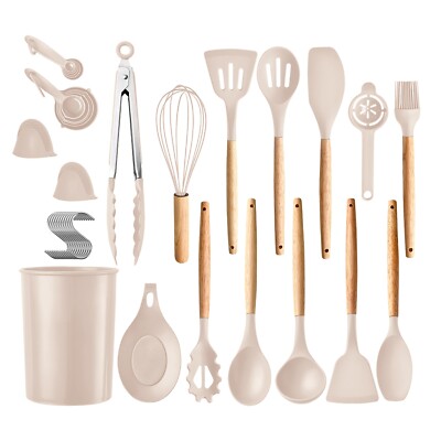 35pcs Kitchen Cooking Utensils Set Non-Stick Silicone Spatula Set with Holder