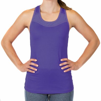 Max Threads WomenÂ s Racerback Tank Top - Workout Top with Built-in Bra and Remo