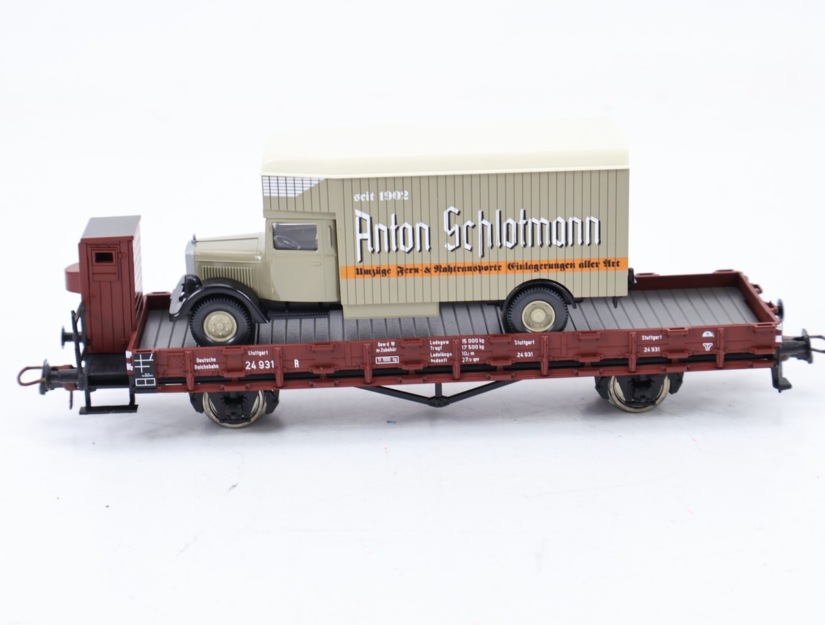 Roco H0 47722 Güterwagen Rungenwagen mit Umzugswagen