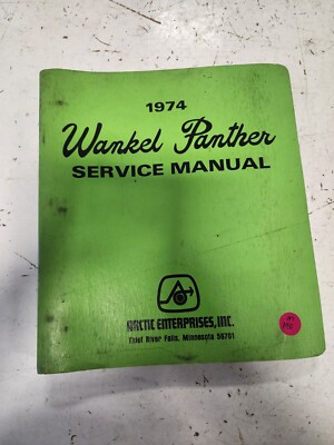 RARE 1974 ARCTIC CAT SNOWMOBILE WANKEL PANTHER SERVICE & PARTS MANUAL M190